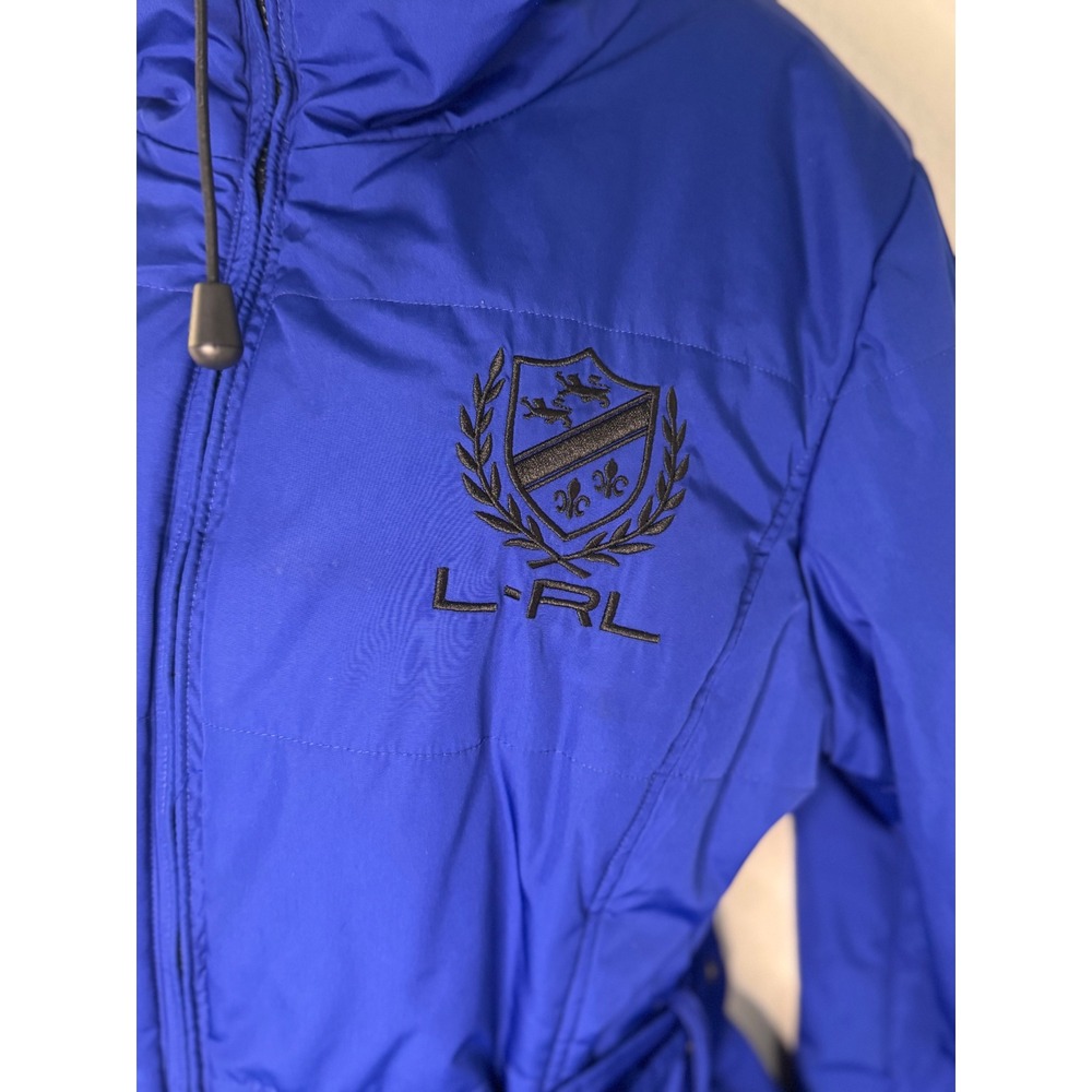 Vintage Lauren Active Ralph Lauren Belted Puffer Jacket Royal Blue L Gorpcore - Picture 6 of 15